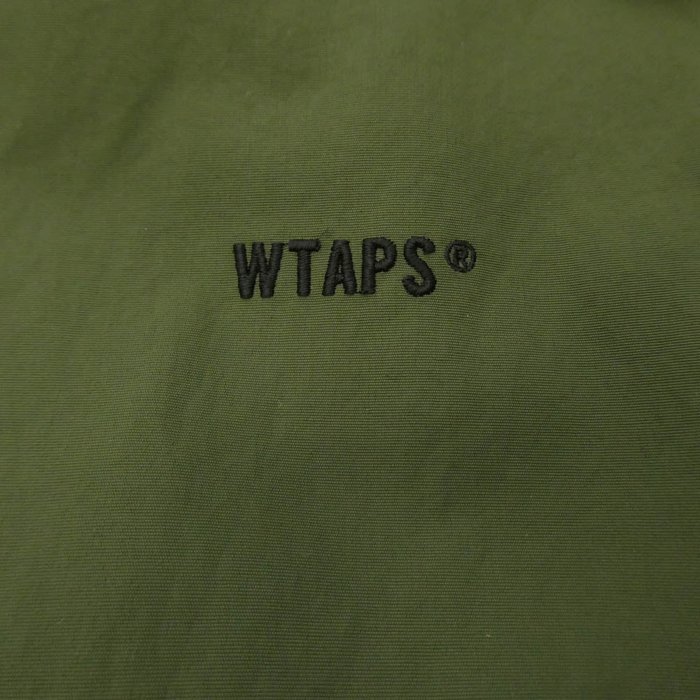 WTAPS ダブルタップス 19AW 192BRDT-JKM02 INCOM JACKET NYLON TUSSAH インカム バックロゴ フーデット 裏起毛 ジャケット カーキ系 モスグリーン系 3【中古】