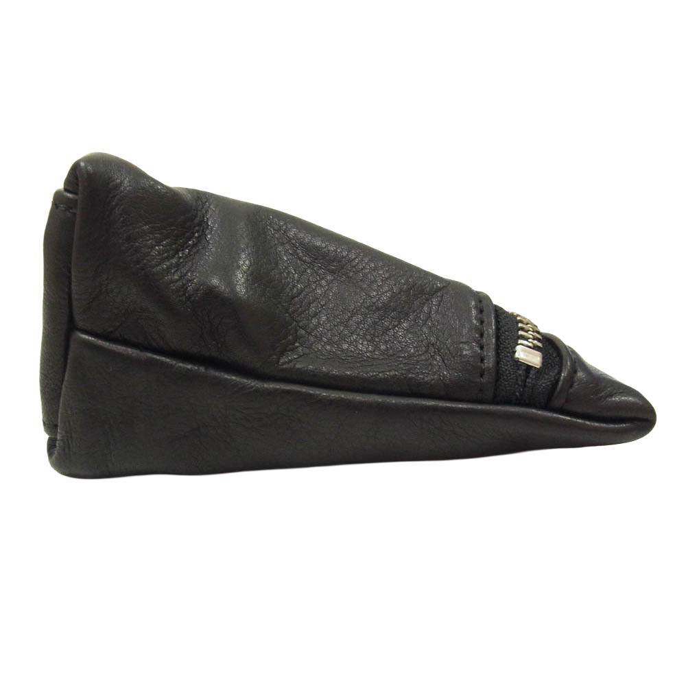 RUDE GALLERY ルードギャラリー RG0771 LEATHER MAKE UP POUCH レザー ステアハイド メイクアップ ポーチ バッグ ブラック系【新古品】【未使用】【中古】