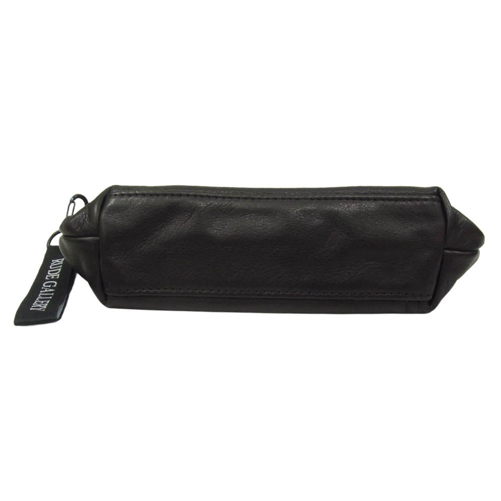 RUDE GALLERY ルードギャラリー RG0771 LEATHER MAKE UP POUCH レザー ステアハイド メイクアップ ポーチ バッグ ブラック系【新古品】【未使用】【中古】
