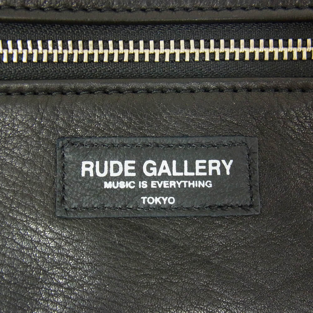 RUDE GALLERY ルードギャラリー RG0771 LEATHER MAKE UP POUCH レザー ステアハイド メイクアップ ポーチ バッグ ブラック系【新古品】【未使用】【中古】
