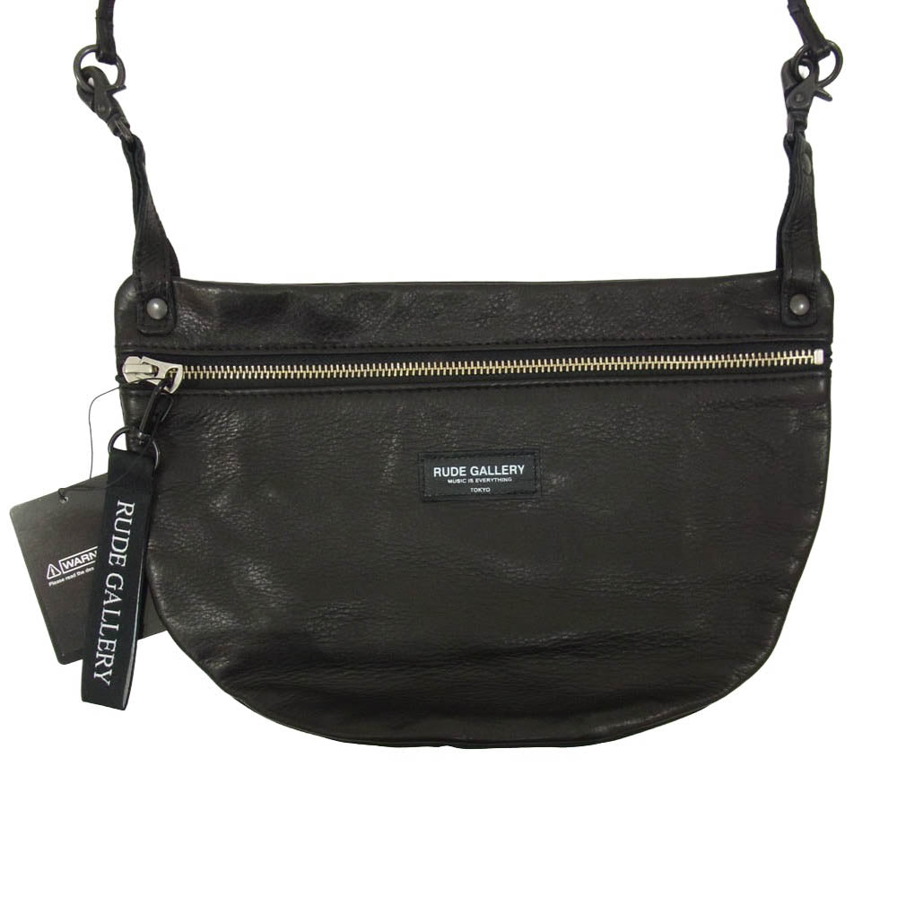 RUDE GALLERY ルードギャラリー RG0769-6 LEATHER APRON BAG レザー ステアハイド エプロン ショルダーバッグ ウエストバッグ ブラック系【極上美品】【中古】