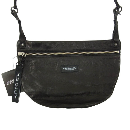 RUDE GALLERY ルードギャラリー RG0769-6 LEATHER APRON BAG レザー ステアハイド エプロン ショルダーバッグ ウエストバッグ ブラック系【極上美品】【中古】