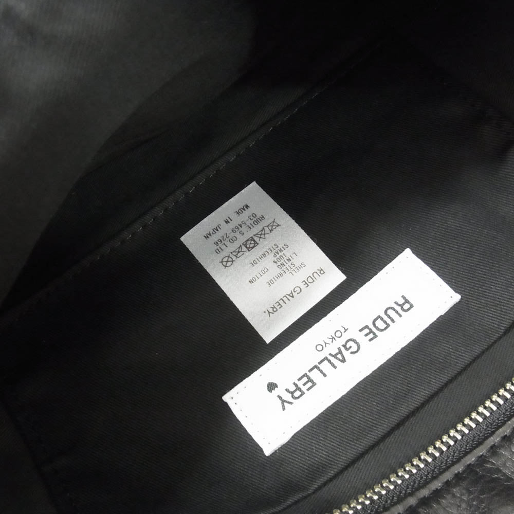 RUDE GALLERY ルードギャラリー RG0769-6 LEATHER APRON BAG レザー ステアハイド エプロン ショルダーバッグ ウエストバッグ ブラック系【極上美品】【中古】