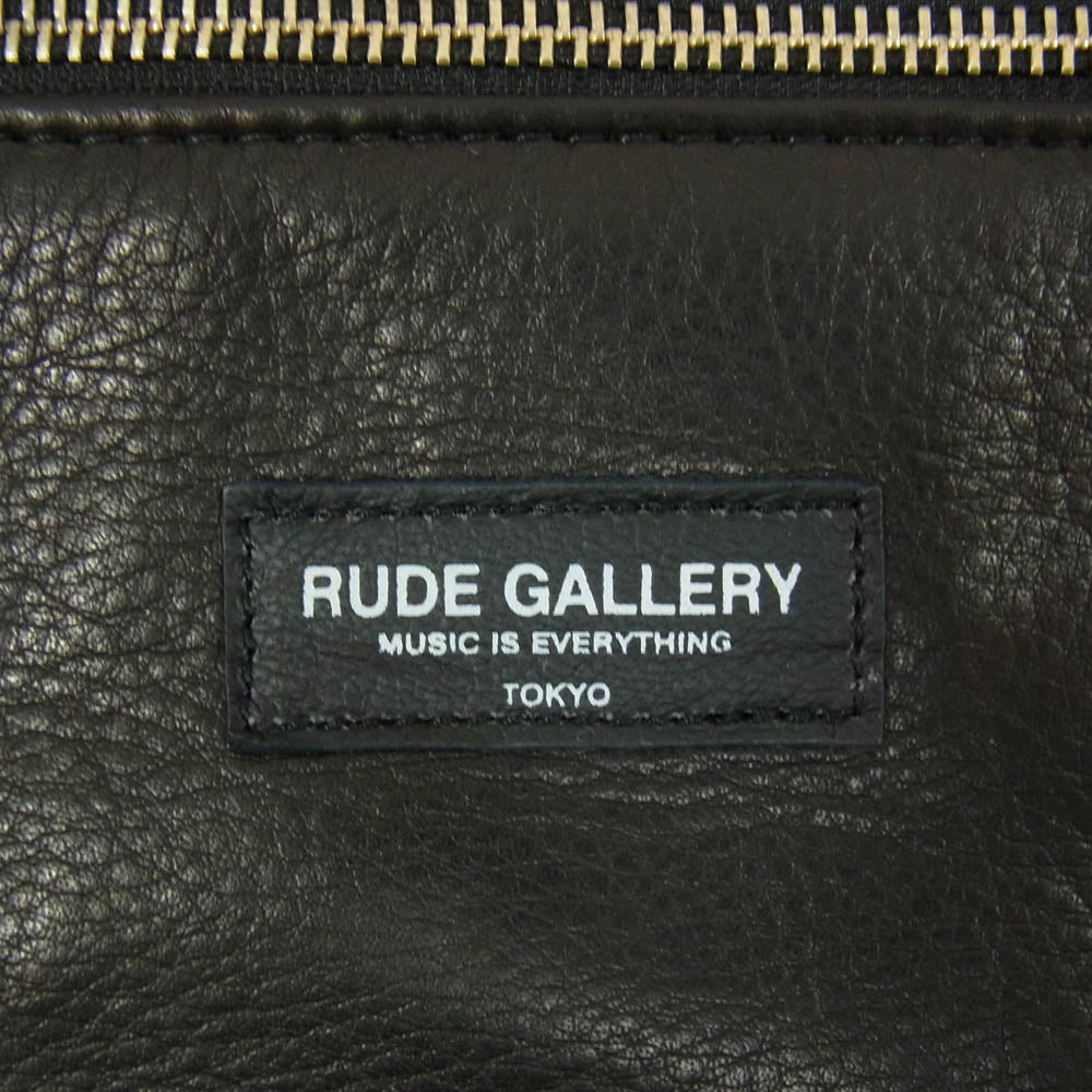 RUDE GALLERY ルードギャラリー RG0769-6 LEATHER APRON BAG レザー ステアハイド エプロン ショルダーバッグ ウエストバッグ ブラック系【極上美品】【中古】