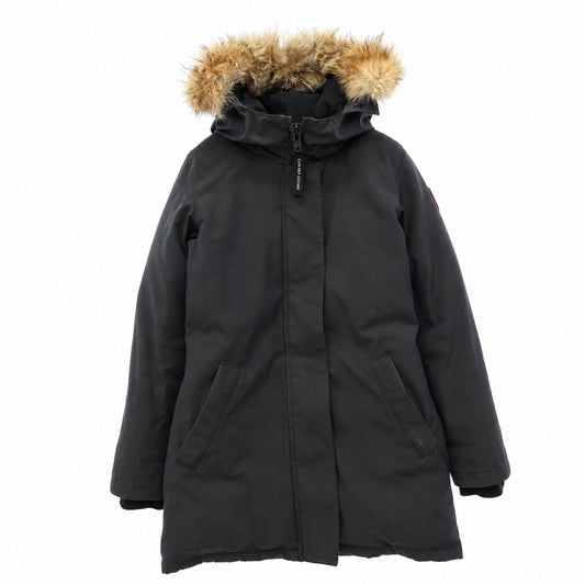 CANADA GOOSE カナダグース 3037LA 国内正規品 サザビーリーグ VICTORIA PARKA ヴィクトリアパーカ ダウンジャケット FUSION S ブラック系 S【中古】
