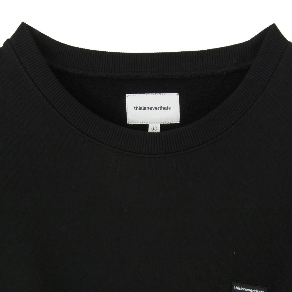 ディスイズネバーザット 25AW TN253TSWCW05 T.N.T. Classic HDP Crewneck ロゴ クラシック コットン クルーネック 裏起毛 スウェット トレーナー ブラック系 L【中古】