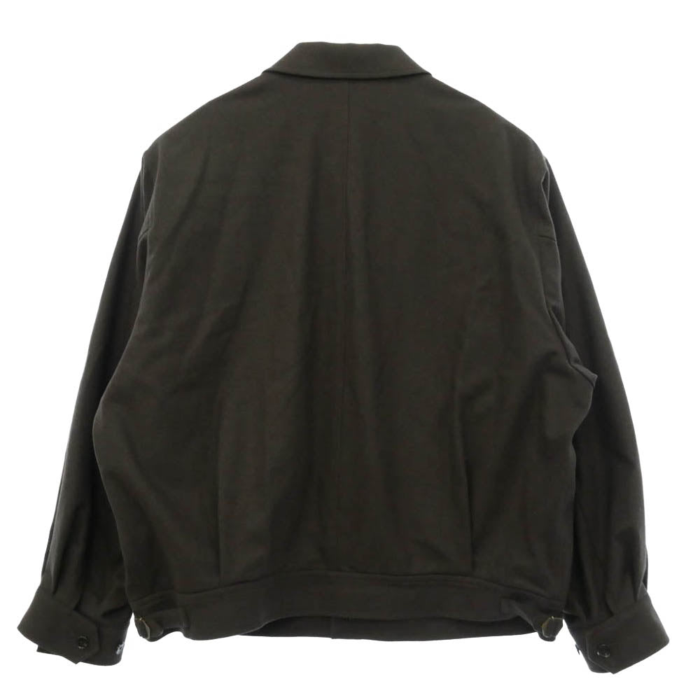 スティーブン アラン 8125-186-0605 LIGHT FLANO DARUMA DRZLR JACKET ライト フラノ ダルマ ジャケット ショート ブルゾン ダークブラウン系 L【中古】