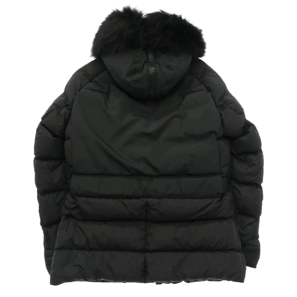 MONCLER モンクレール 420914180425 54155 DYLAN GIUBBOTTO DOWN JACKET ディラン ウエストベルト コヨーテファー ロゴパッチ ダブルジップ ダウンジャケット ダウンコート ブラック系 1【中古】