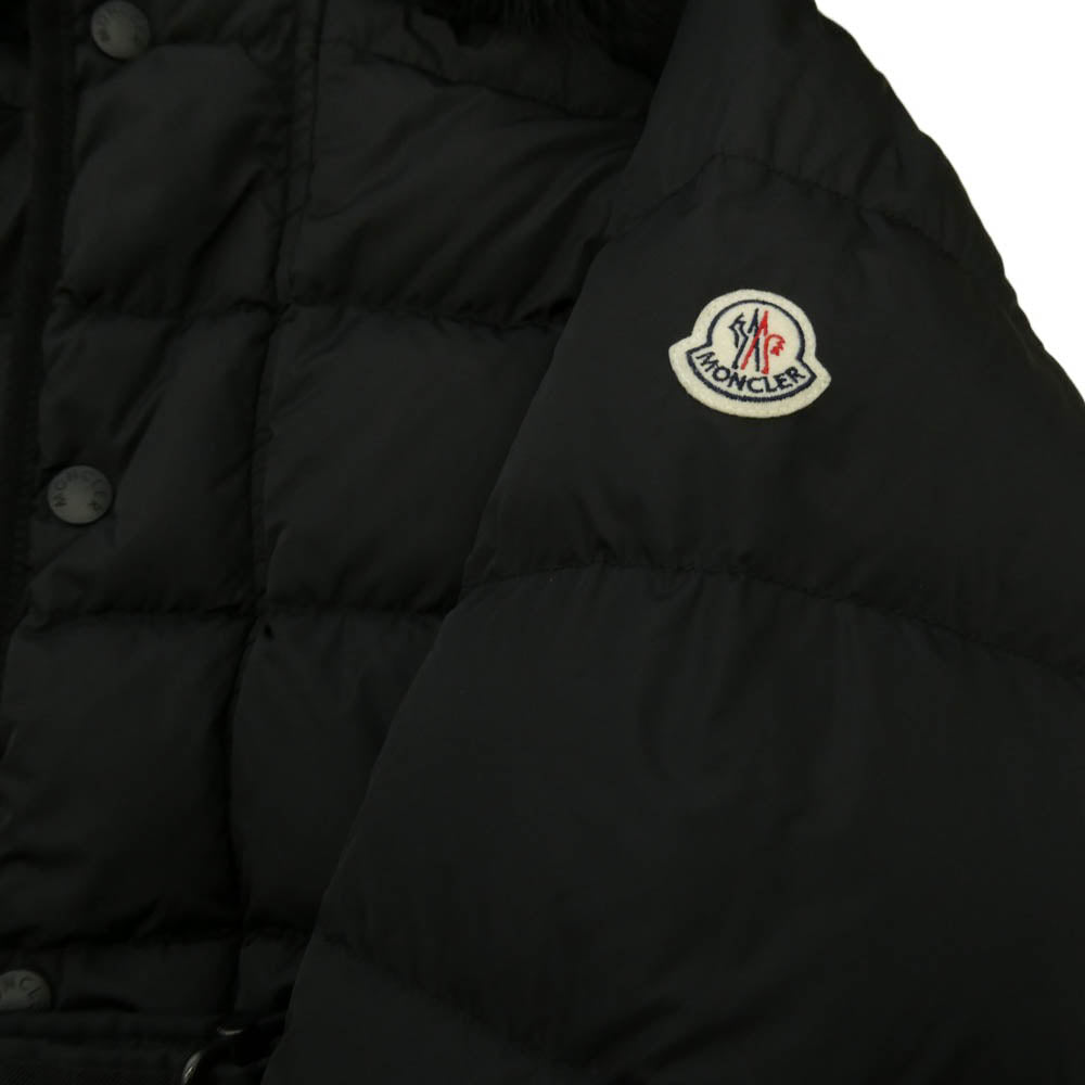 MONCLER モンクレール 420914180425 54155 DYLAN GIUBBOTTO DOWN JACKET ディラン ウエストベルト コヨーテファー ロゴパッチ ダブルジップ ダウンジャケット ダウンコート ブラック系 1【中古】