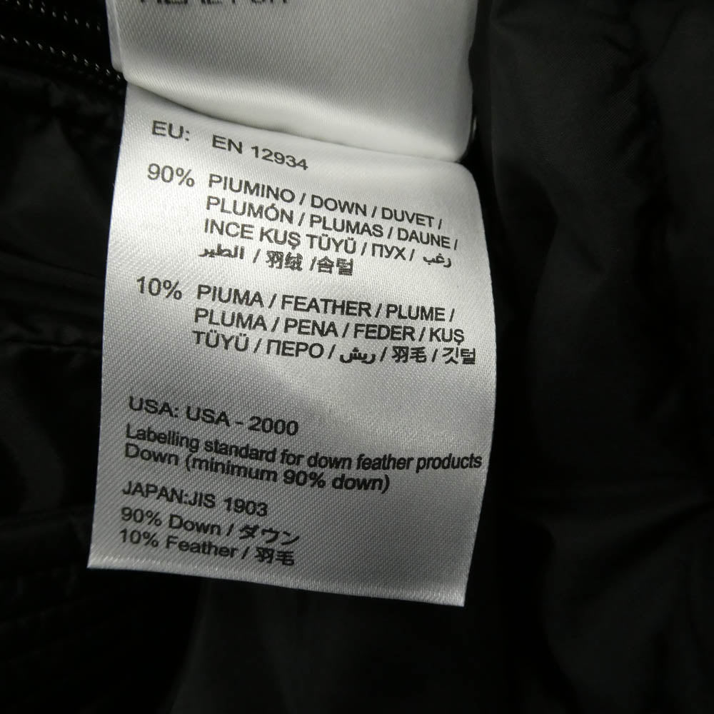 MONCLER モンクレール 420914180425 54155 DYLAN GIUBBOTTO DOWN JACKET ディラン ウエストベルト コヨーテファー ロゴパッチ ダブルジップ ダウンジャケット ダウンコート ブラック系 1【中古】