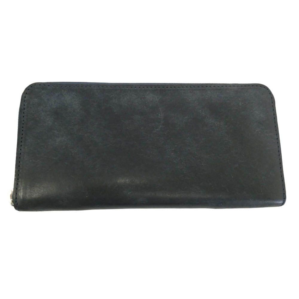 クランプ Cr-604 Pueblo Leather Round Zip Wallet プエブロレザー ラウンドウォレット 財布 ネイビー系【美品】【中古】
