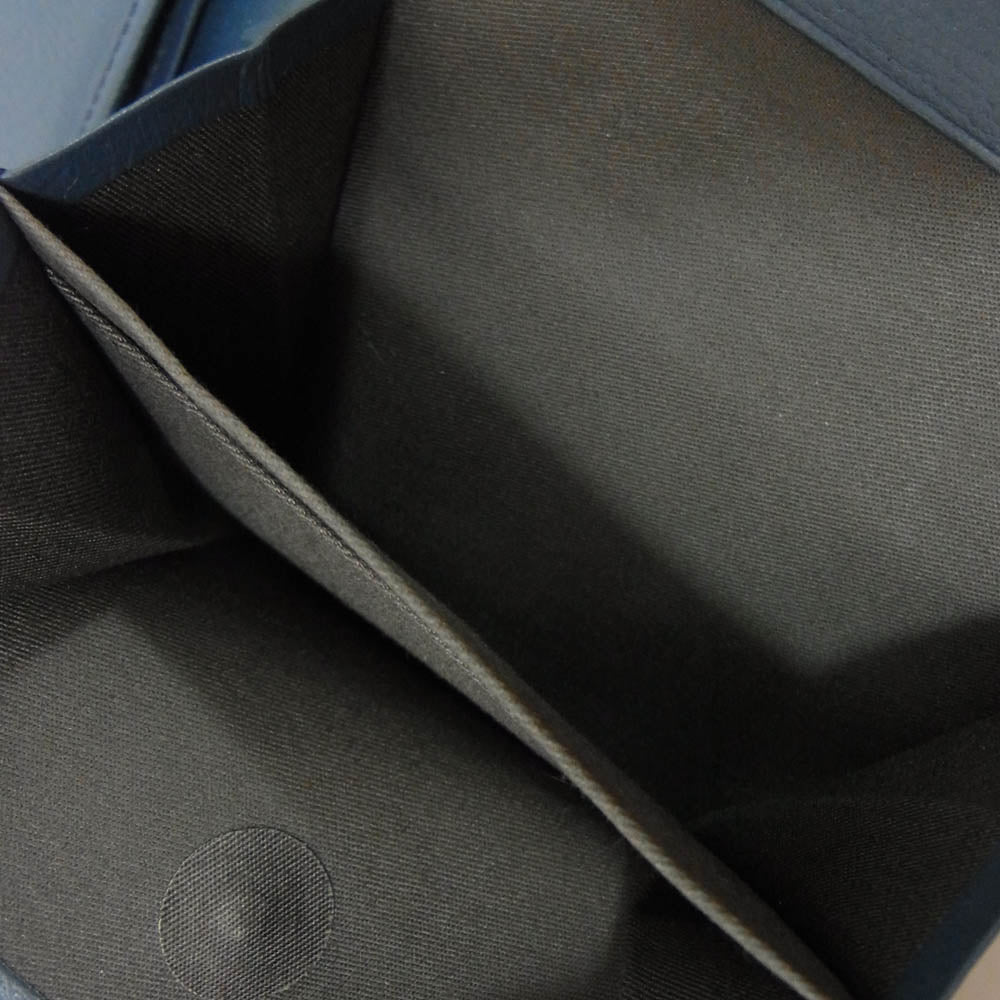 PORTER ポーター 342-03840 WONDER WALLET ワンダー 迷彩柄 エンボス加工 レザー 二つ折り財布 ウォレット ネイビー系【極上美品】【中古】