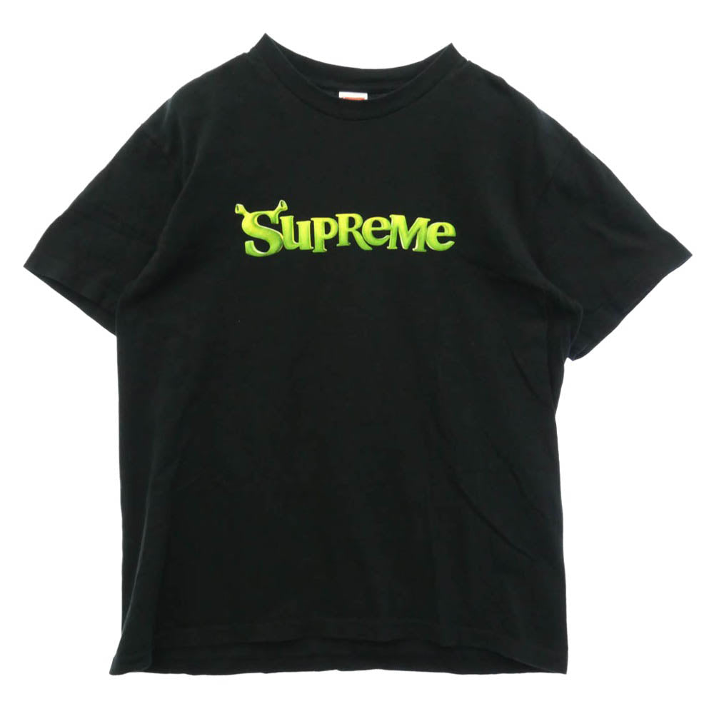 Supreme シュプリーム 21AW Shrek Tee シュレック ロゴ プリント Tシャツ 半袖 カットソー ブラック系 M【中古】