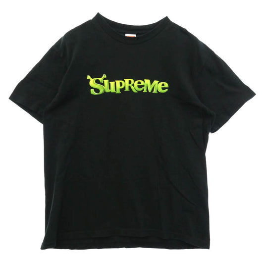 Supreme シュプリーム 21AW Shrek Tee シュレック ロゴ プリント Tシャツ 半袖 カットソー ブラック系 M【中古】