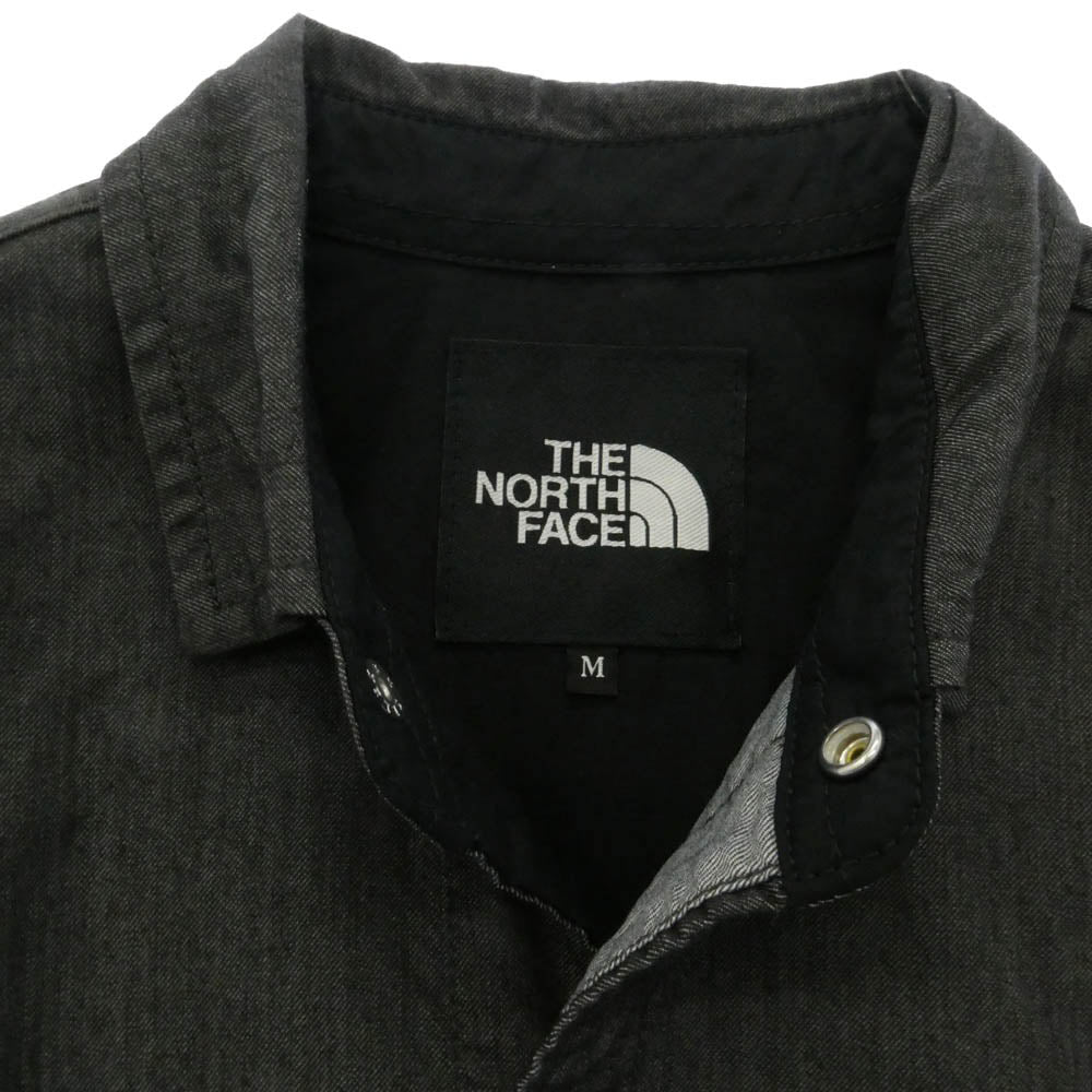 THE NORTH FACE ノースフェイス NR72130 L/S NYLON DENIM NUPTSE SHIRT ロング スリーブ ナイロン デニム ヌプシ 長袖 シャツ グレー系 M【中古】