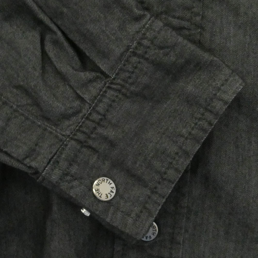 THE NORTH FACE ノースフェイス NR72130 L/S NYLON DENIM NUPTSE SHIRT ロング スリーブ ナイロン デニム ヌプシ 長袖 シャツ グレー系 M【中古】