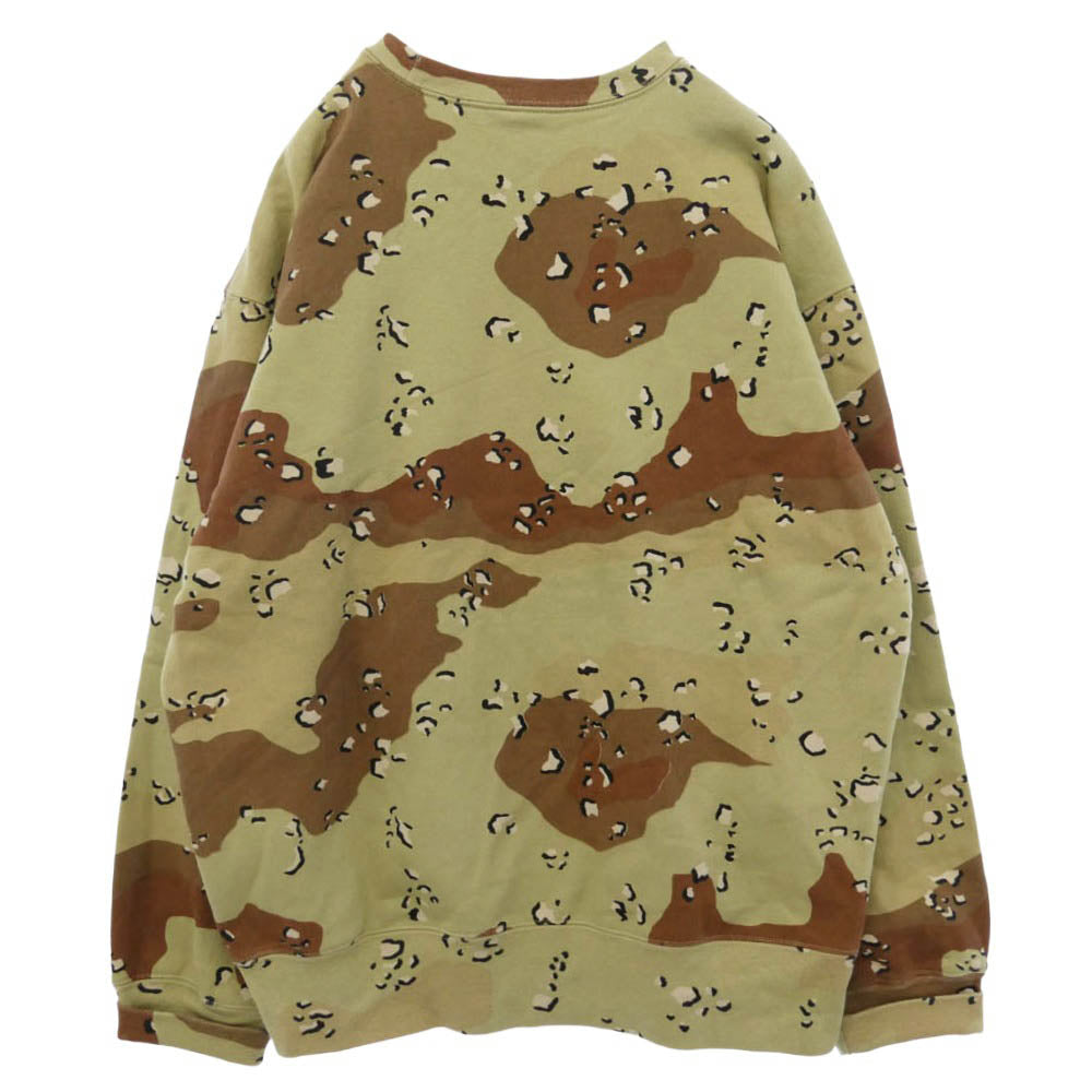 Supreme シュプリーム 20AW Futura Logo Crewneck Sweater フューチュラ ロゴ プリント カモフラージュ 迷彩柄 スウェット カーキ系 ブラウン系 L【中古】