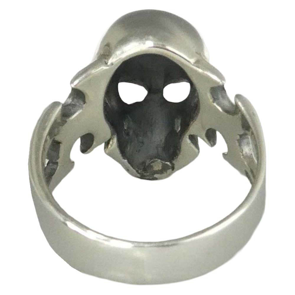 CRAZY PIG クレイジーピッグ CUTAWAY SKULL RING カットアウェイ オン スカル リング シルバー系 約18.5号【中古】