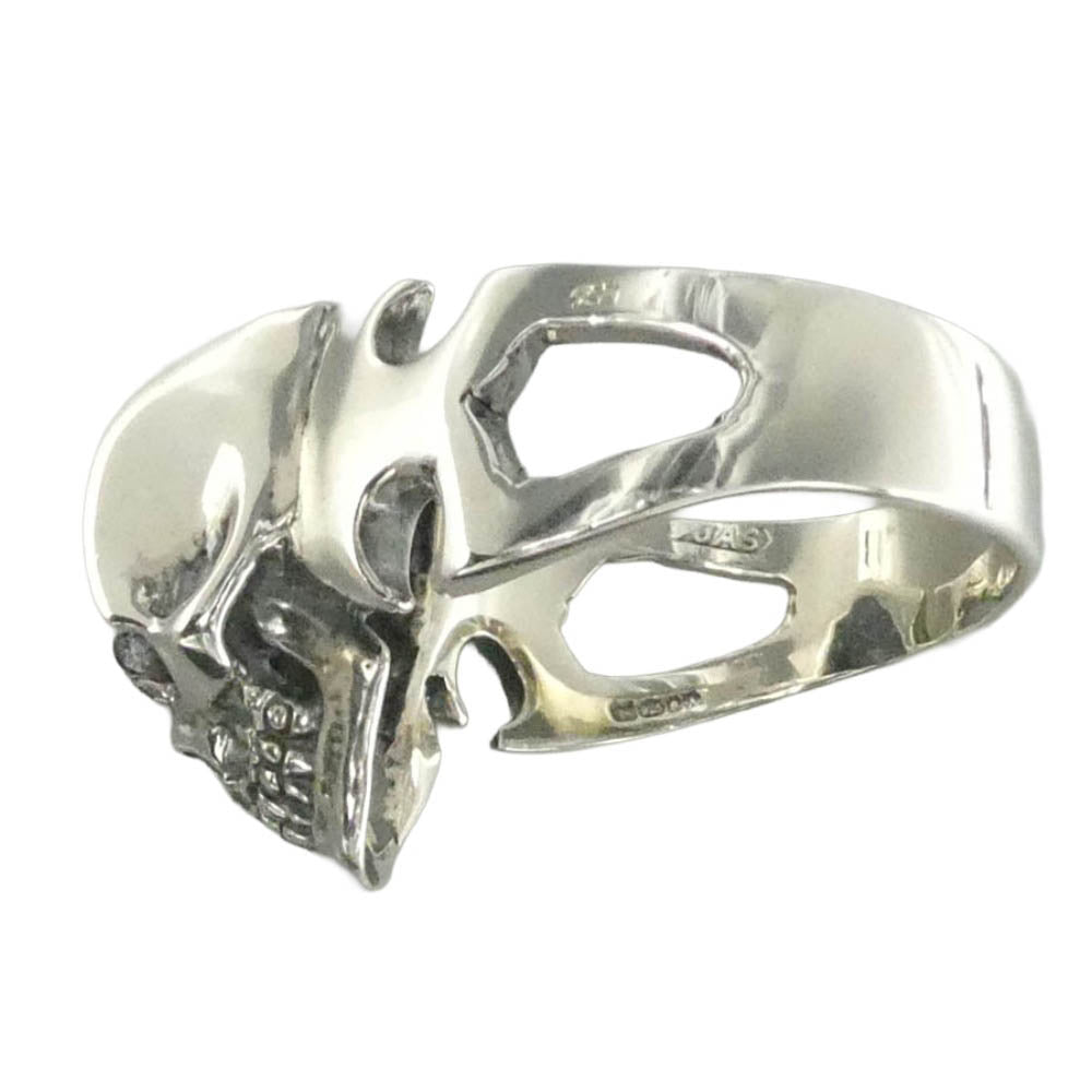 CRAZY PIG クレイジーピッグ CUTAWAY SKULL RING カットアウェイ オン スカル リング シルバー系 約18.5号【中古】