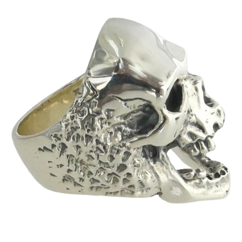 CRAZY PIG クレイジーピッグ 購入時証明書付属 Plague Skull Ring スカル リング シルバー系 19号【美品】【中古】