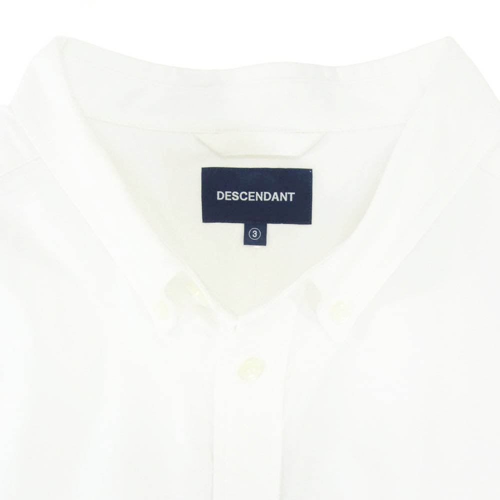 DESCENDANT ディセンダント 25AW 252CPDS-SHM01 Kennedy's Oxford LS Shirt ケネディーズ オックスフォード 長袖 BD ボタンダウン シャツ ホワイト系 3【美品】【中古】