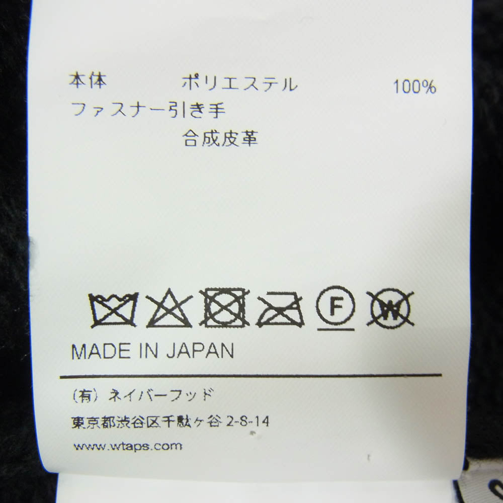 WTAPS ダブルタップス 23AW 232MADT-KNM03 PALMER SWEATER POLY ハンドウォーマー ポリエステル ニット カーディガン セーター ブラック系 XL【中古】