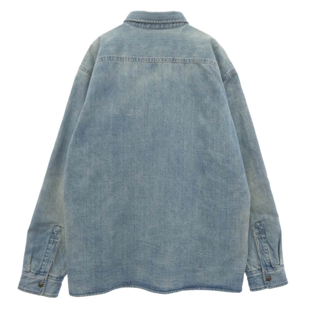 Supreme シュプリーム 26SS Quilted Lined Denim Snap Shirt キルテッド ラインド デニム スナップシャツ ジャケット ブルー系 L【美品】【中古】