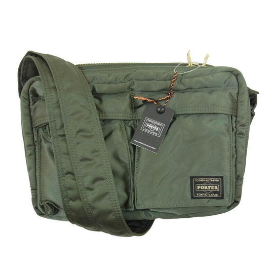 PORTER ポーター 622-15154 TANKER SLING BAG W zip タンカー スリング ダブルジップ ショルダー バッグ モスグリーン系【美品】【中古】