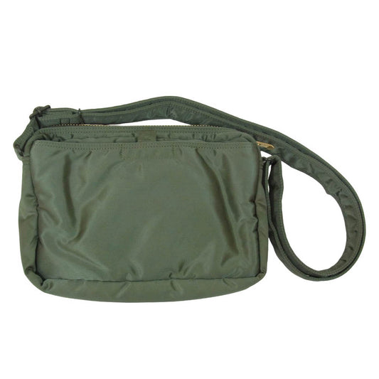 PORTER ポーター 622-15154 TANKER SLING BAG W zip タンカー スリング ダブルジップ ショルダー バッグ モスグリーン系【美品】【中古】
