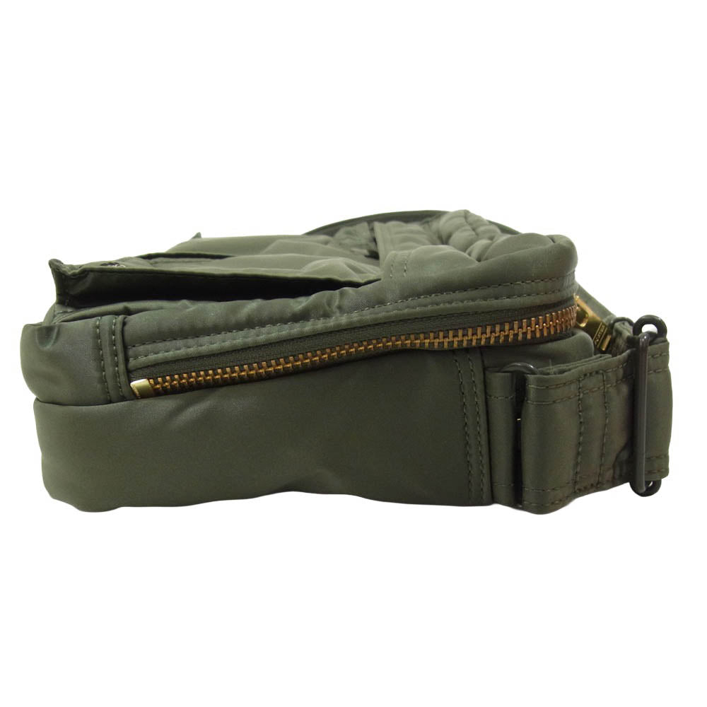 PORTER ポーター 622-15154 TANKER SLING BAG W zip タンカー スリング ダブルジップ ショルダー バッグ モスグリーン系【美品】【中古】