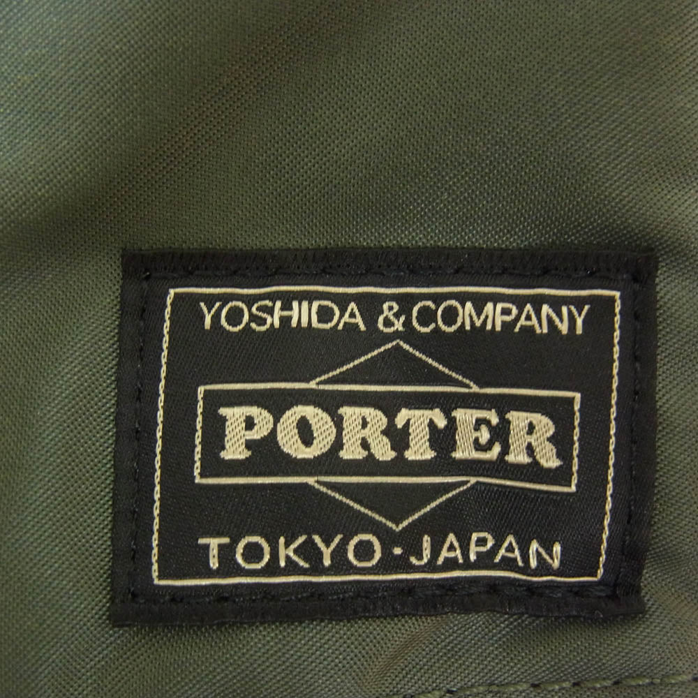 PORTER ポーター 622-15154 TANKER SLING BAG W zip タンカー スリング ダブルジップ ショルダー バッグ モスグリーン系【美品】【中古】