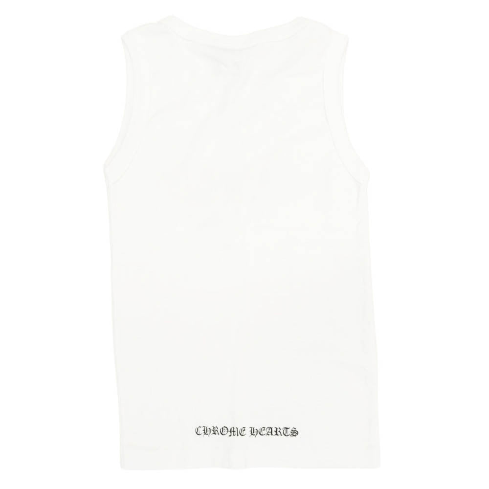CHROME HEARTS クロムハーツ（原本無） FLRL CRS TANK オールド フローラルクロス プリント ノースリーブ タンクトップ ホワイト系【中古】