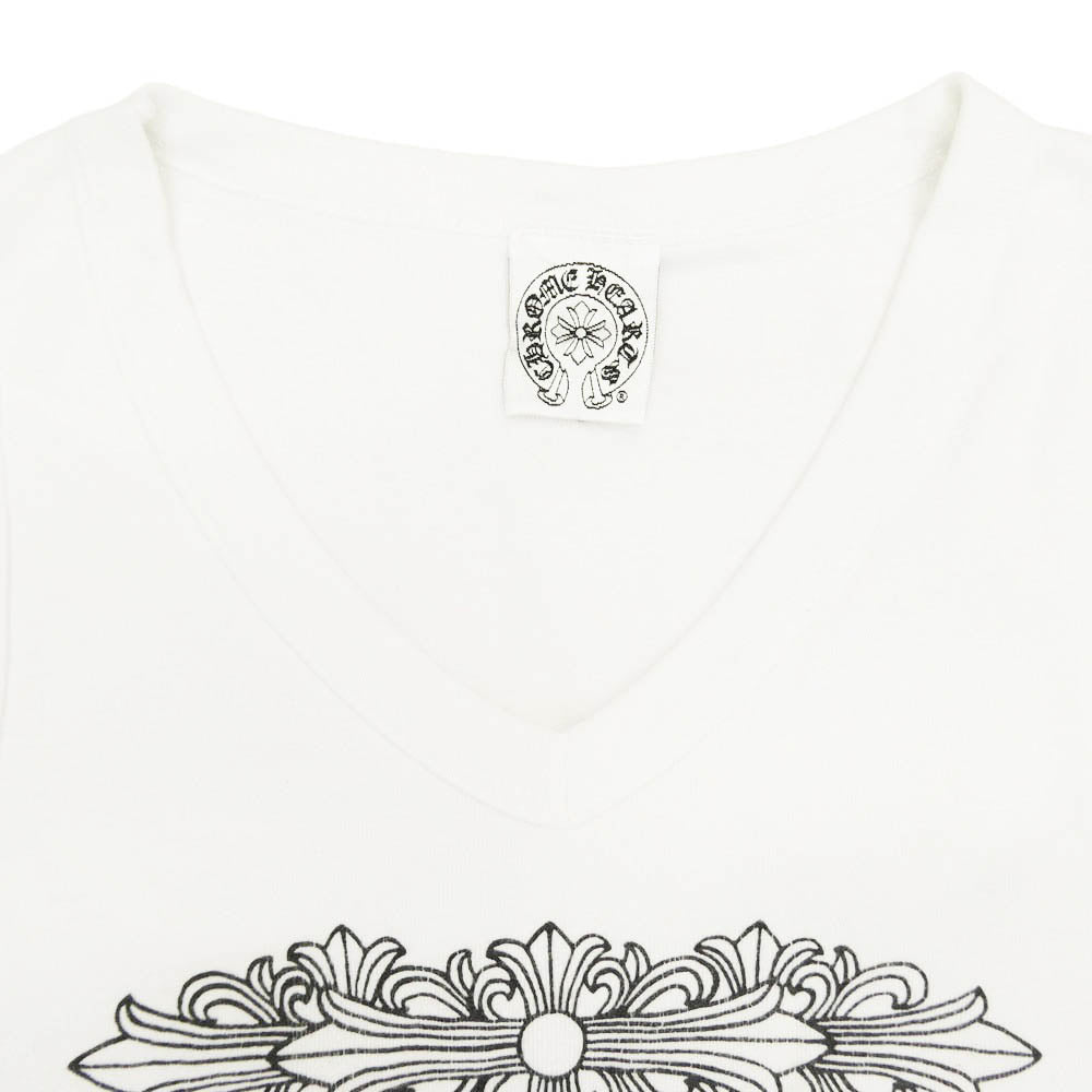 CHROME HEARTS クロムハーツ（原本無） FLRL CRS TANK オールド フローラルクロス プリント ノースリーブ タンクトップ ホワイト系【中古】