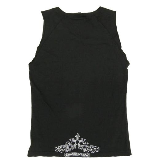 CHROME HEARTS クロムハーツ（原本無） オールド 5ポイントスター ホースシュー プリント ノースリーブ カットソー ブラック系 P【中古】