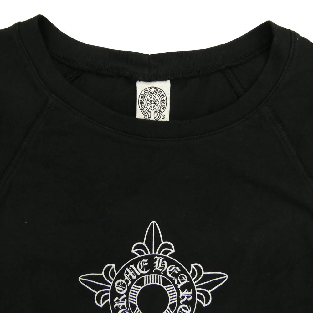 CHROME HEARTS クロムハーツ（原本無） オールド 5ポイントスター ホースシュー プリント ノースリーブ カットソー ブラック系 P【中古】