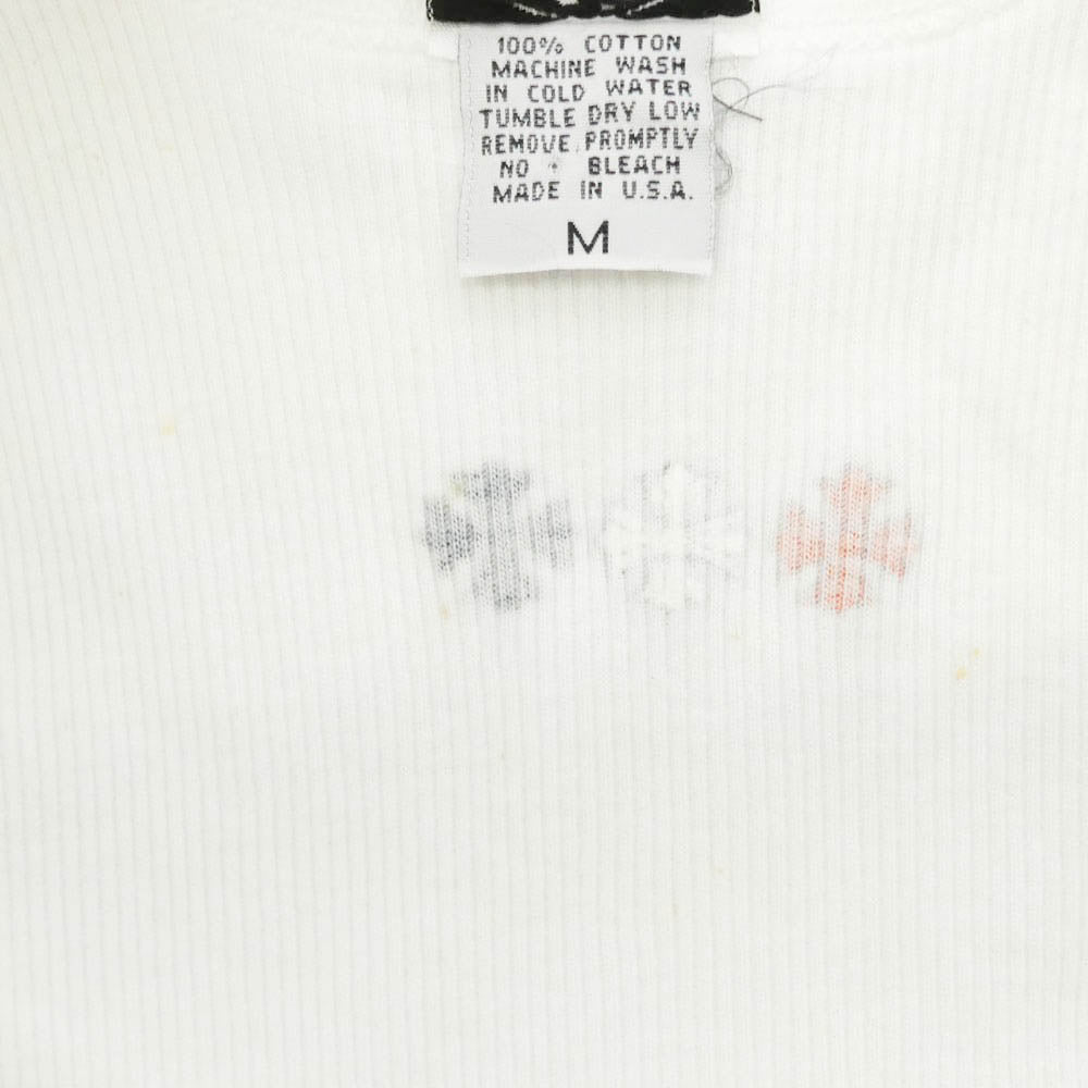 CHROME HEARTS クロムハーツ（原本無） オールド 星条旗 スクロールラベル プリント ノースリーブ タンクトップ ホワイト系 M【中古】