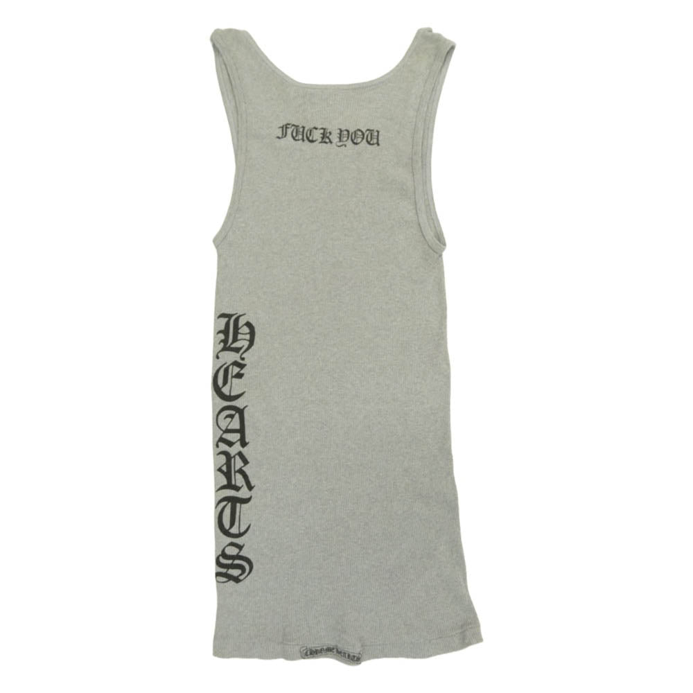 CHROME HEARTS クロムハーツ（原本無） オールド サイドロゴ ファックユー プリント ノースリーブ タンクトップ グレー系 M【中古】