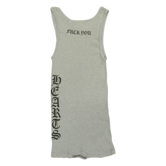CHROME HEARTS クロムハーツ（原本無） オールド サイドロゴ ファックユー プリント ノースリーブ タンクトップ グレー系 M【中古】