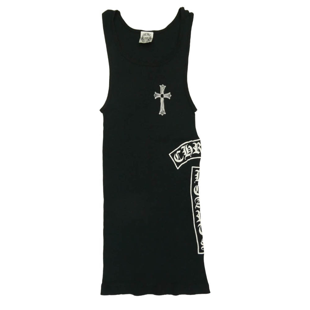 CHROME HEARTS クロムハーツ（原本無） オールド CHクロス サイドTバーロゴ ノースリーブ タンクトップ ブラック系 S【中古】