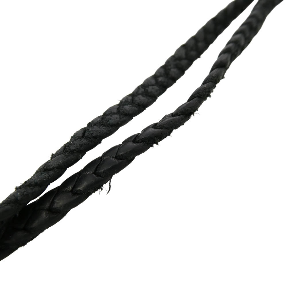CHROME HEARTS クロムハーツ（原本無） PHONE STRAP ラージ ボロチップ レザーブレイド フォンストラップ ブラック系 シルバー系【中古】