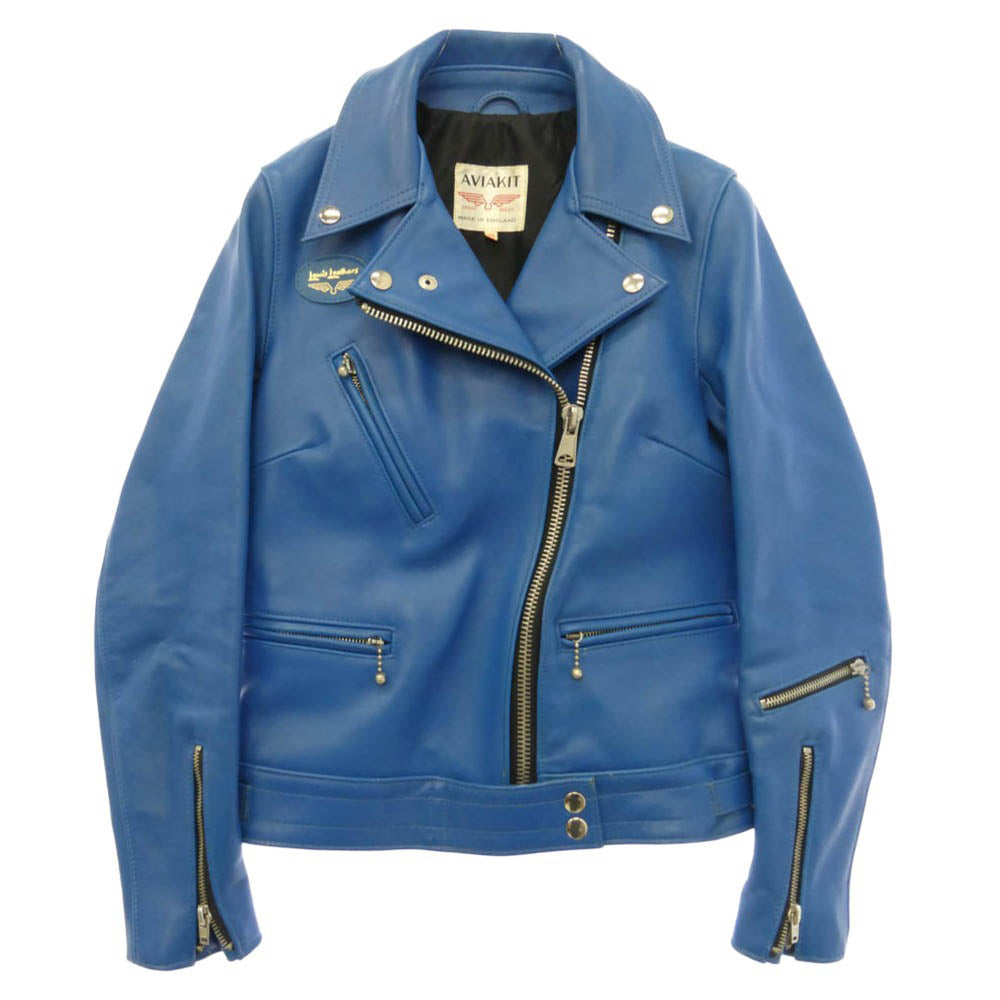 Lewis Leathers ルイスレザー Cyclone レディース サイクロン レザー ライダース ジャケット ブルー系 32【中古】