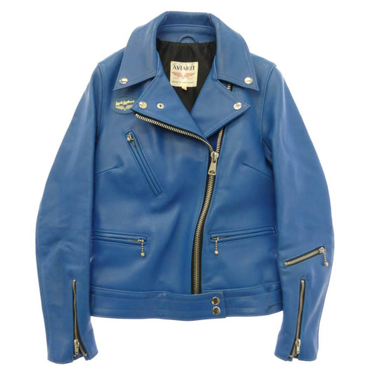Lewis Leathers ルイスレザー Cyclone レディース サイクロン レザー ライダース ジャケット ブルー系 32【中古】