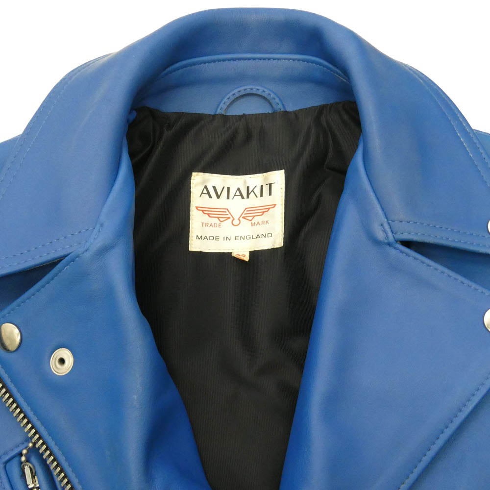Lewis Leathers ルイスレザー Cyclone レディース サイクロン レザー ライダース ジャケット ブルー系 32【中古】