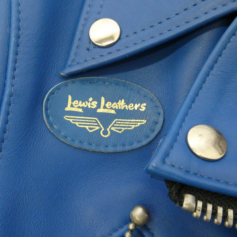 Lewis Leathers ルイスレザー Cyclone レディース サイクロン レザー ライダース ジャケット ブルー系 32【中古】