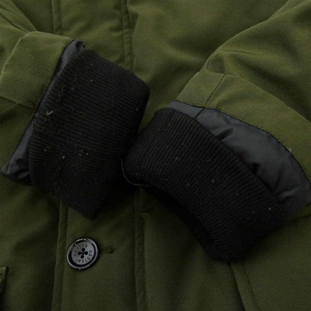 Danton ダントン JD-8535 LAS TUSSAH DOWN JACKET タッサーラクーンファー付 ダウンジャケット モスグリーン系【中古】