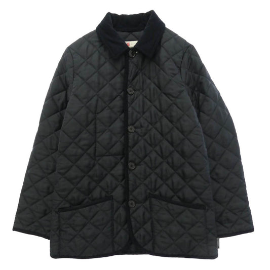 Traditional Weatherwear トラディショナルウェザーウェア G192APQCO0014A 襟コーデュロイ キルティング ジャケット コート ネイビー系 38【中古】