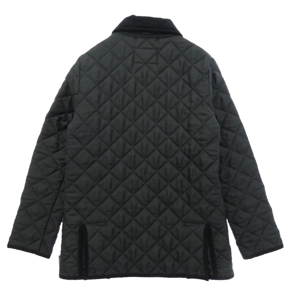 Traditional Weatherwear トラディショナルウェザーウェア G192APQCO0014A 襟コーデュロイ キルティング ジャケット コート ネイビー系 38【中古】