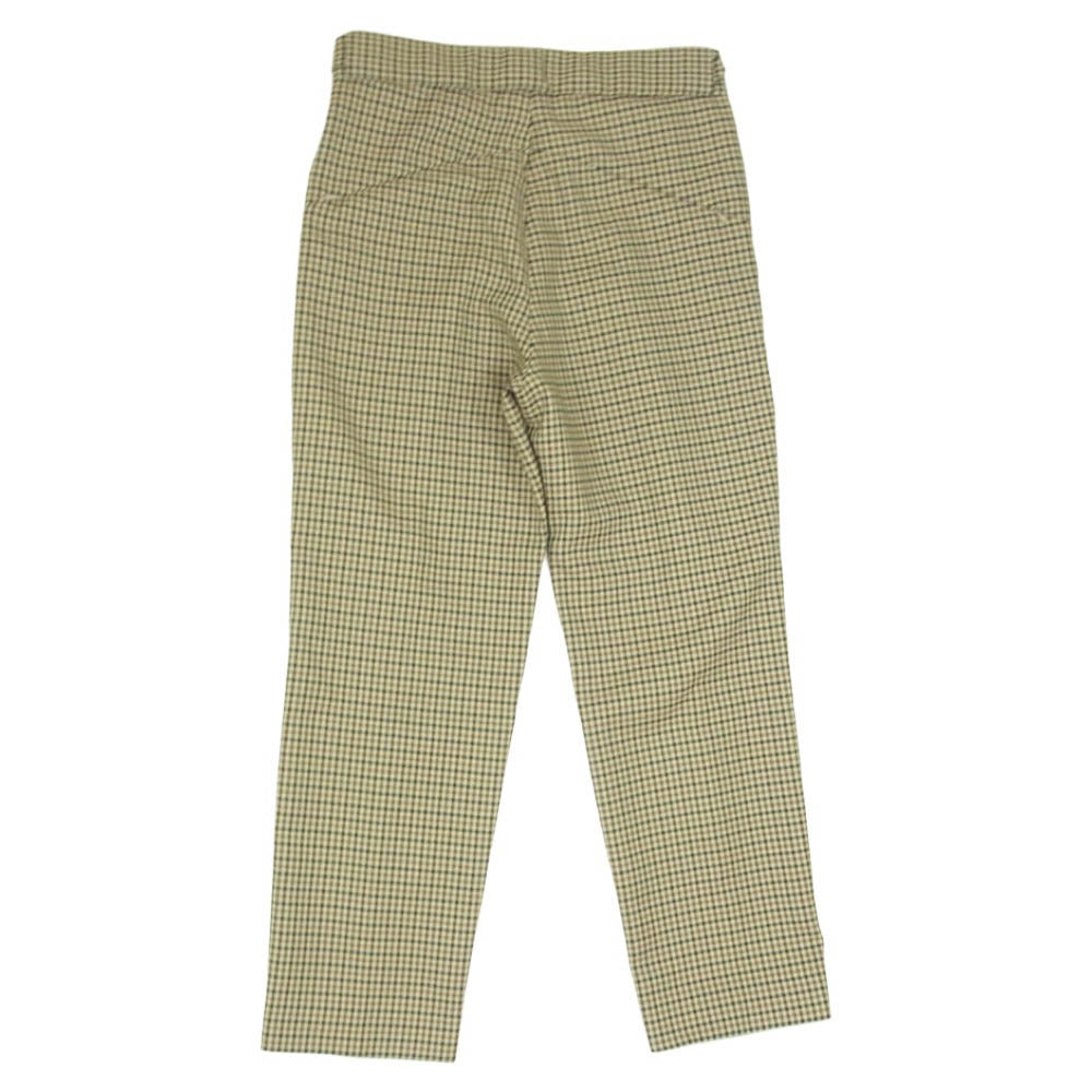 Needles ニードルス PU259 W.U. Tucked Side Tab Trouser Poly Glen Plaid 千鳥柄 再度 タブ スラックス テーパードパンツ ベージュ系 S【中古】