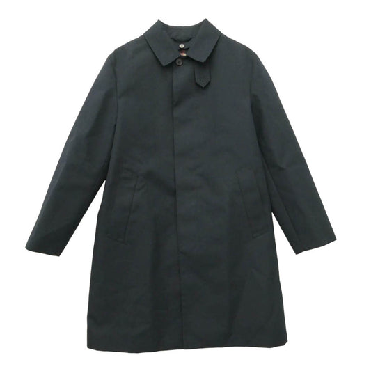 MACKINTOSH PHILOSOPHY マッキントッシュフィロソフィー H1C12-608-29 WELLINGTON ウェリントン 3層ブロード ボンディング 比翼 ステンカラー コート ネイビー系 38【中古】