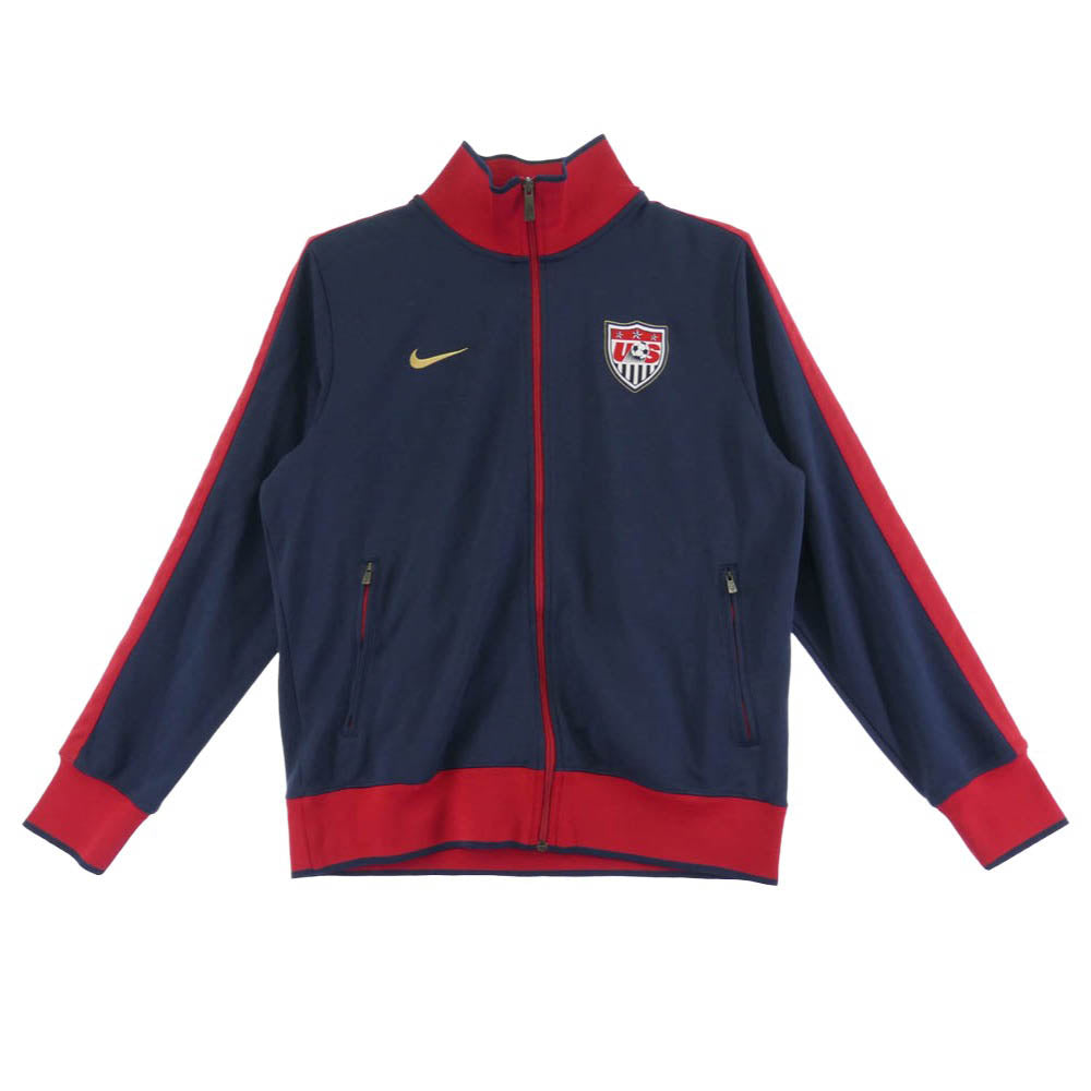 NIKE ナイキ 414295-451 USA ロゴ トラック ジャケット ジャージ 中国製 ダークネイビー系 L【中古】